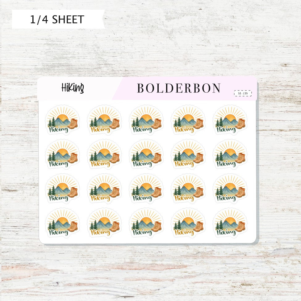 HIKING Planner Stickers || Outdoor Adventure Icons for Journals & Planners
