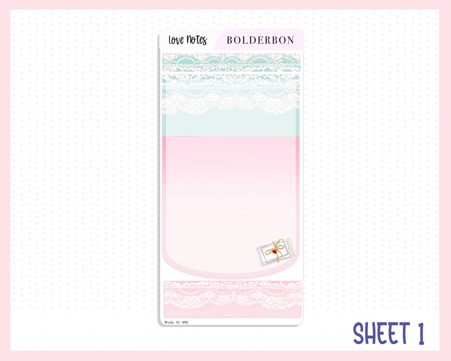 LOVE NOTES Hobonichi Weeks || Weekly Planner Sticker Kit