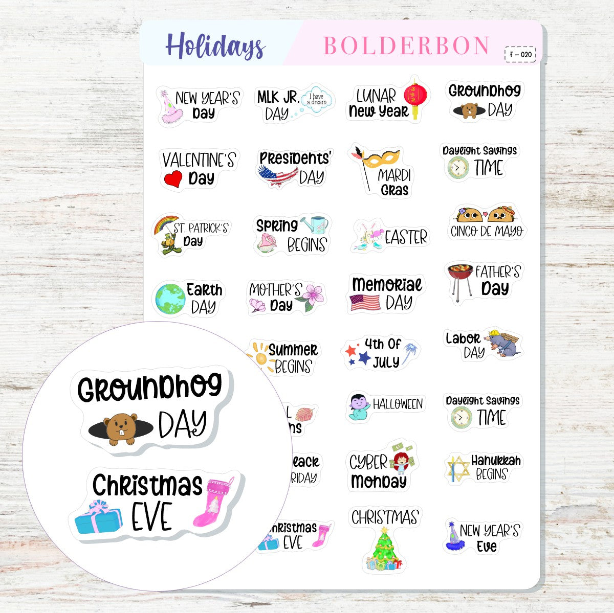 HOLIDAY ICONS || Planner Stickers