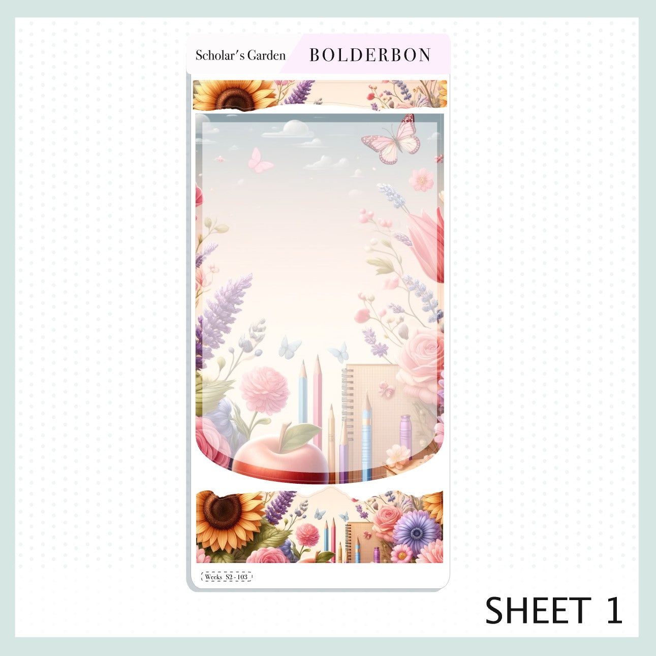 SCHOLAR'S GARDEN Hobonichi Weeks || Planner Sticker Kit