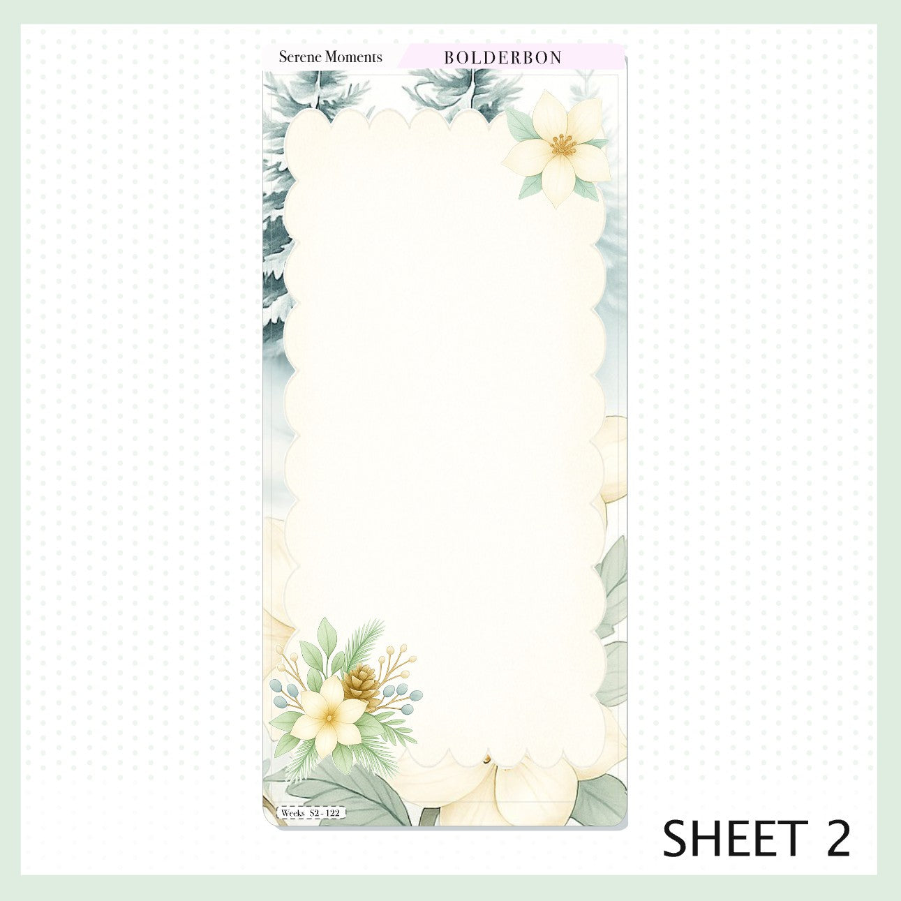 SERENE MOMENTS Hobonichi Weeks || Full Page Sticker Kit