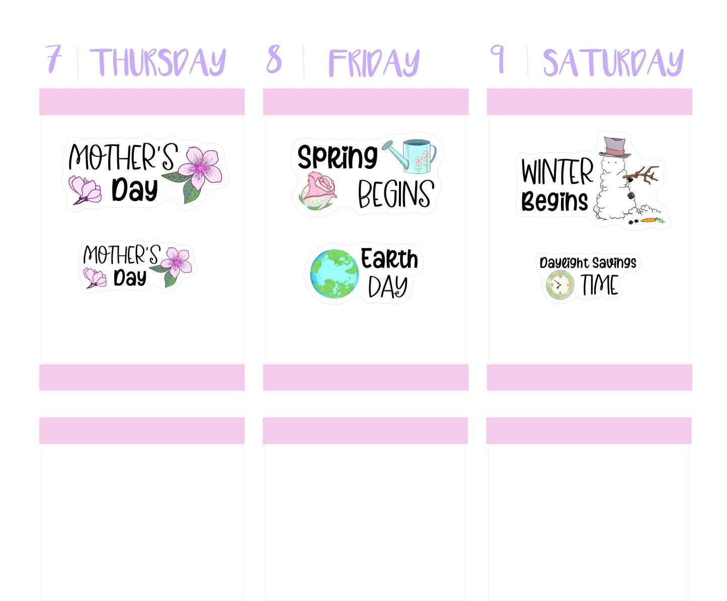 HOLIDAY ICONS || Planner Stickers