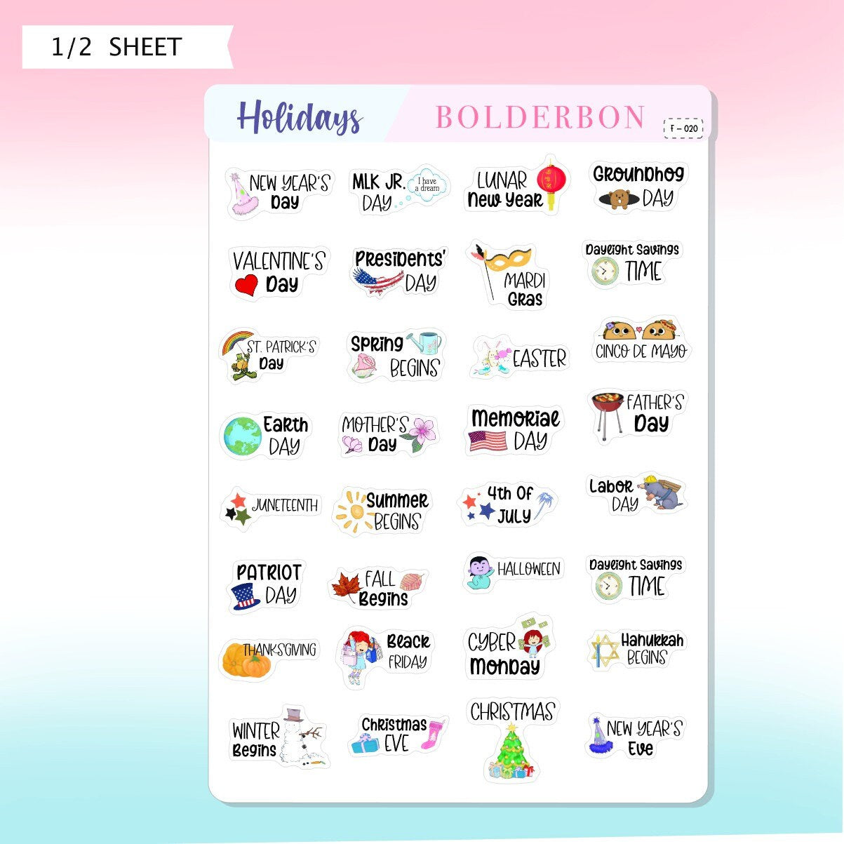 HOLIDAY ICONS || Planner Stickers