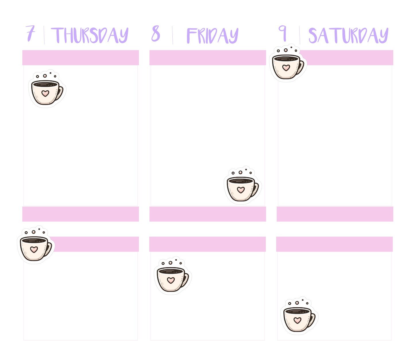 COFFEE Icon Stickers || Planner Stickers