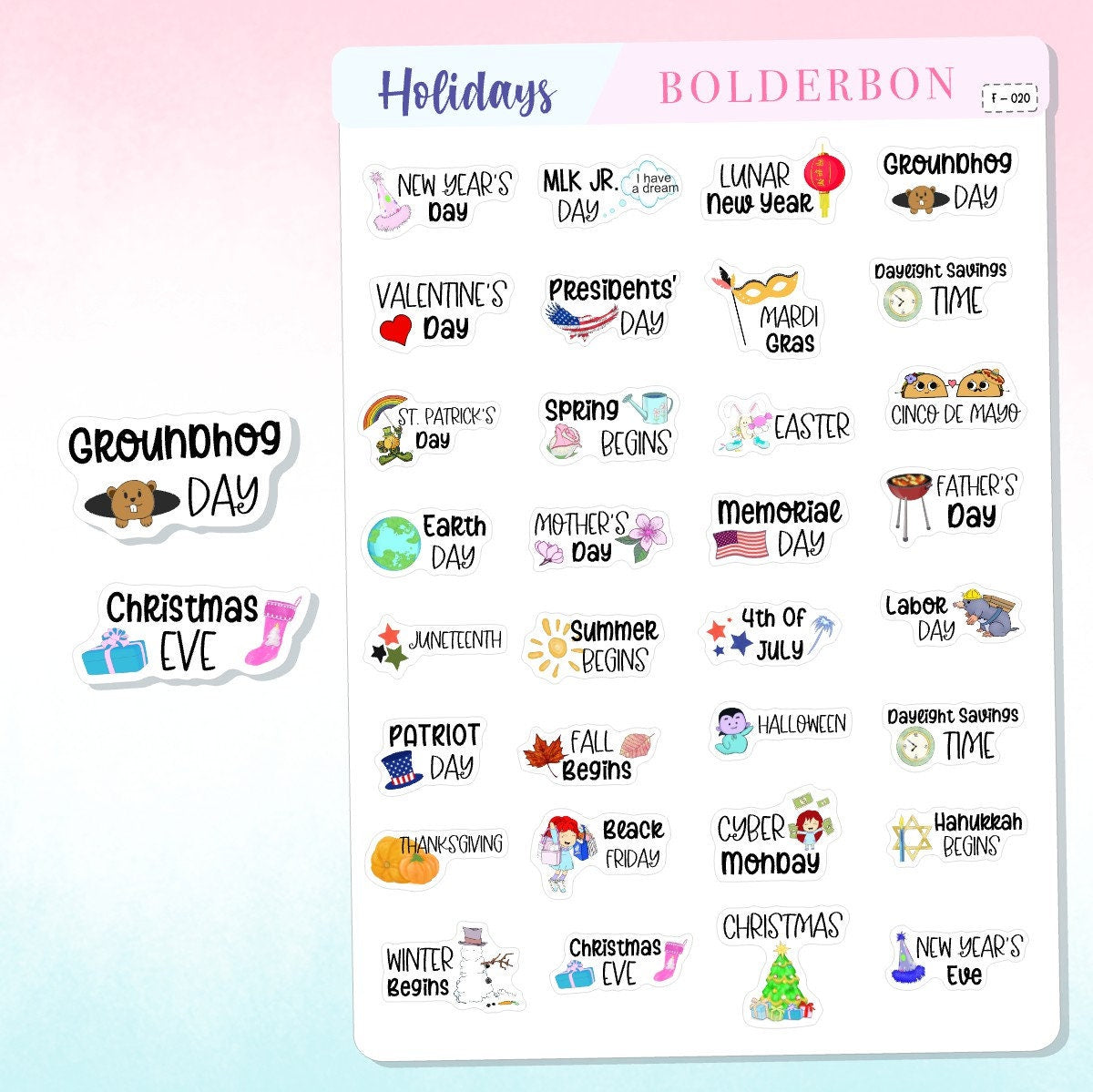 HOLIDAY ICONS || Planner Stickers