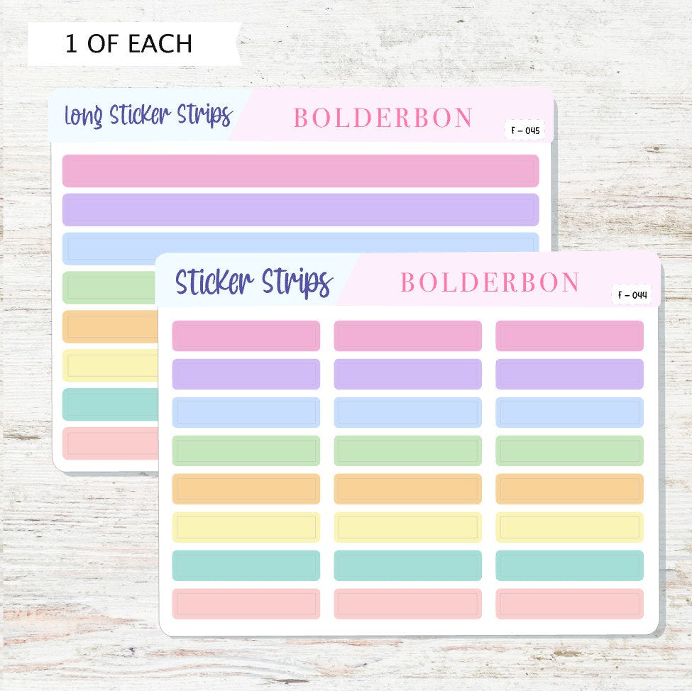 STICKER STRIPS || Planner Stickers, Colorful, Functional, Headers, Dividers