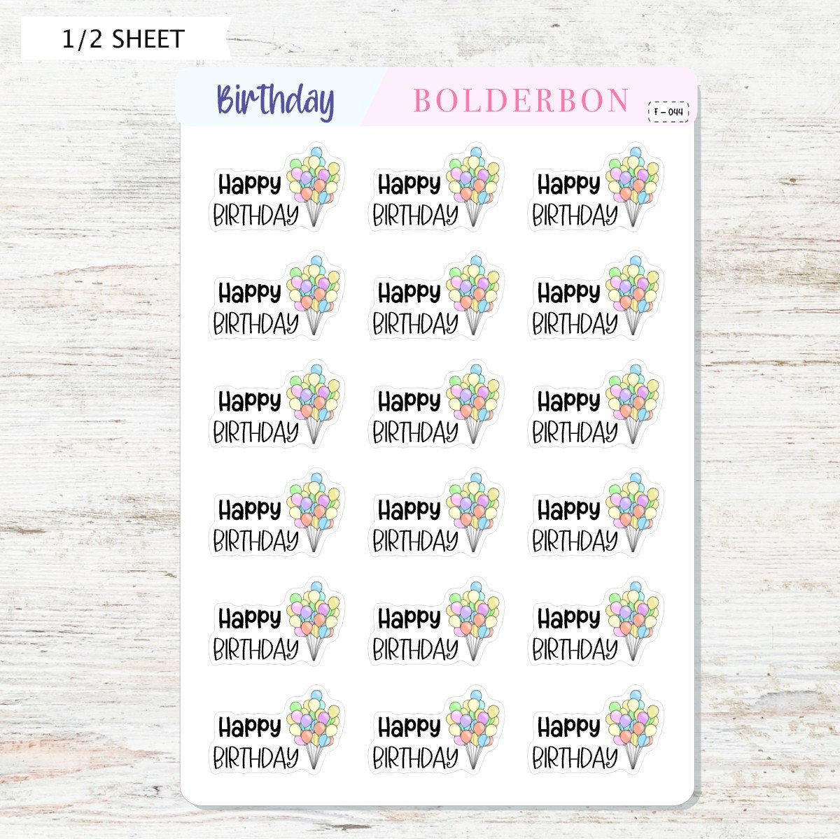 HAPPY BIRTHDAY BALLOON || Planner Stickers