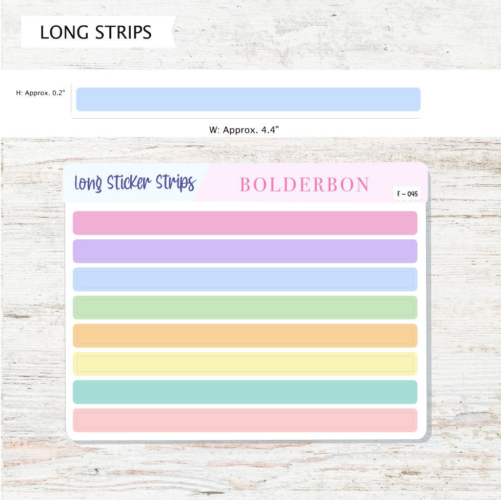 STICKER STRIPS || Planner Stickers, Colorful, Functional, Headers, Dividers