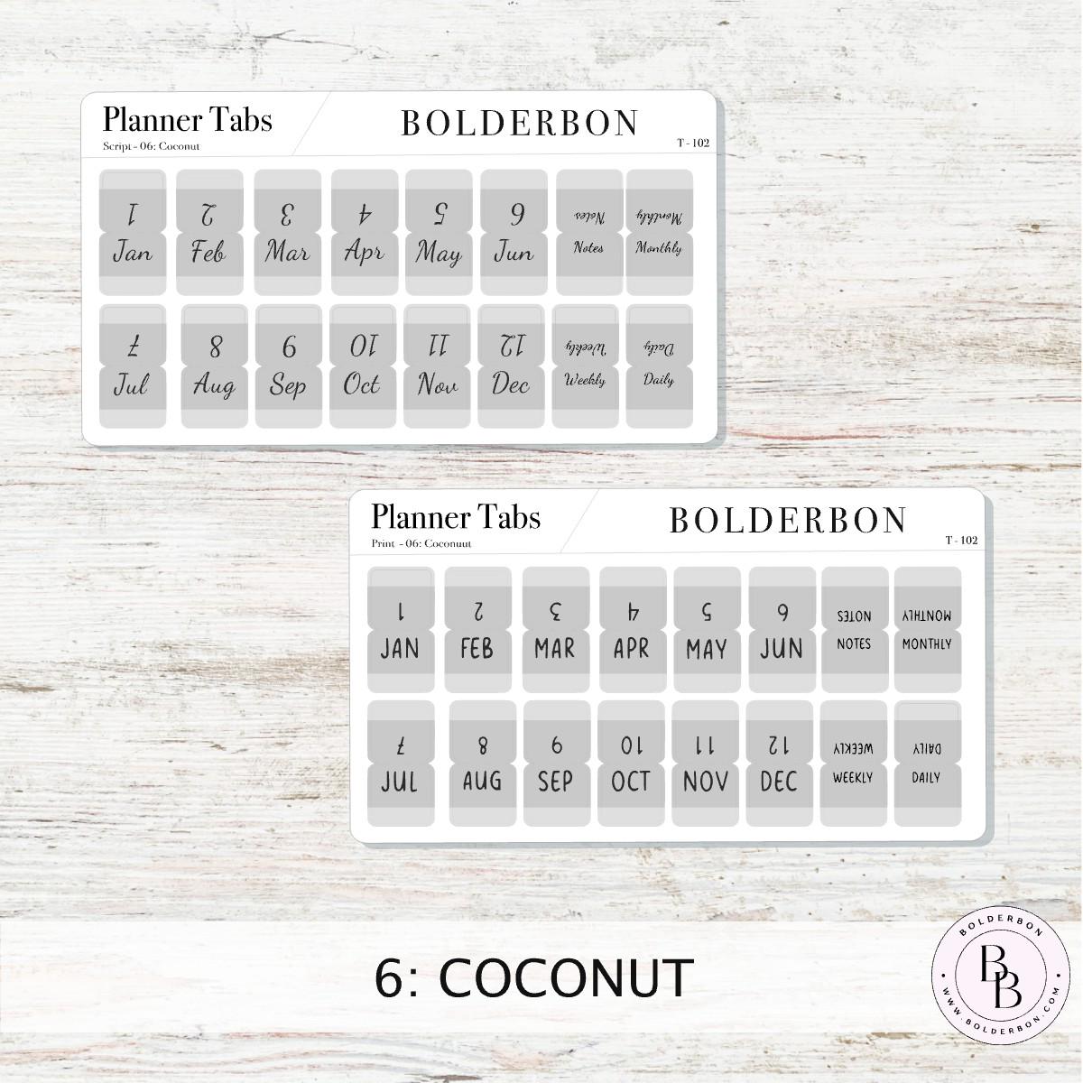 AESTHETIC PLANNER TABS || Hobonichi Tabs, Weeks, Cousin, A6, B6, Tab Dividers, Monthly Tabs, Tab Stickers, Divider Tabs, Colorful, Minimal