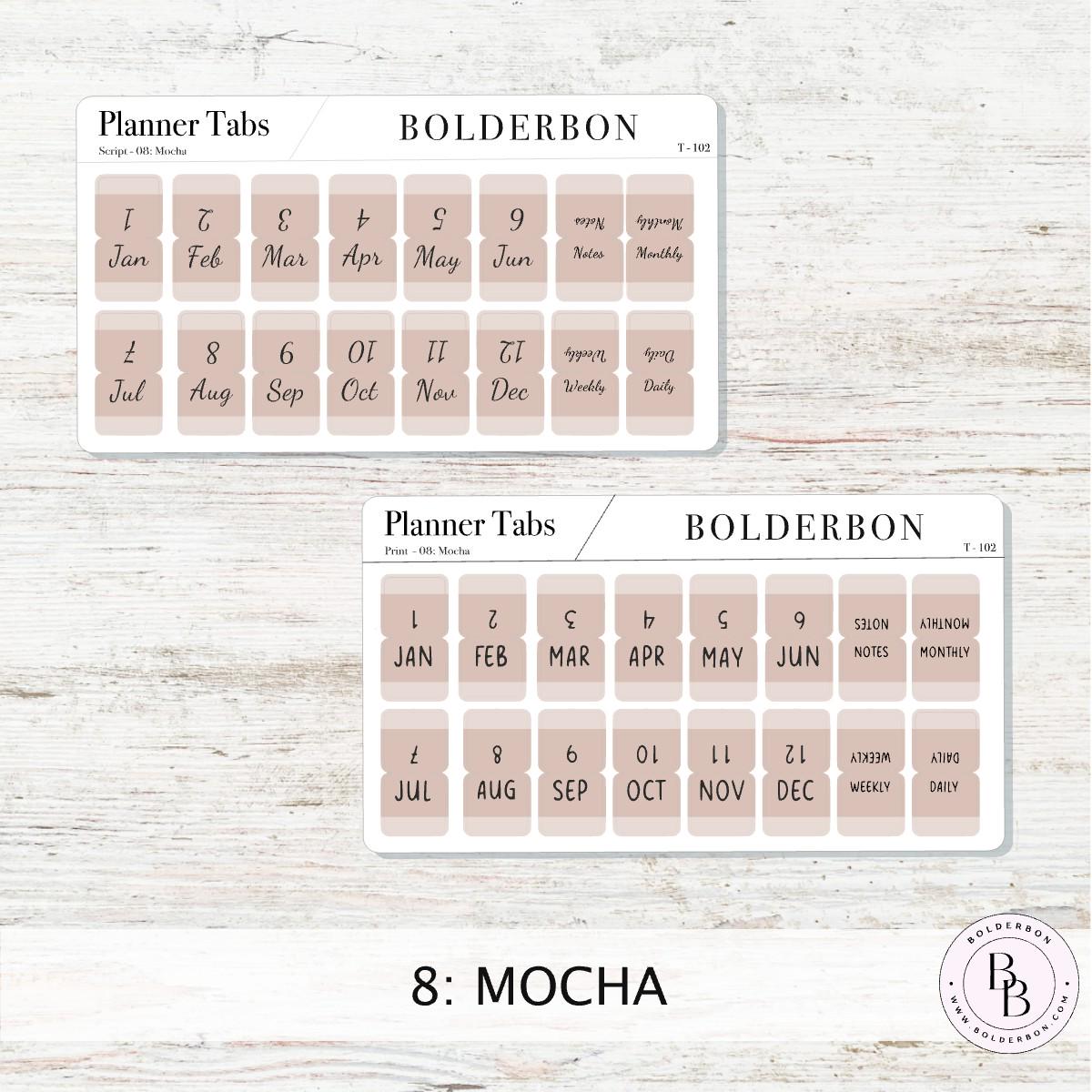 AESTHETIC PLANNER TABS || Hobonichi Tabs, Weeks, Cousin, A6, B6, Tab Dividers, Monthly Tabs, Tab Stickers, Divider Tabs, Colorful, Minimal