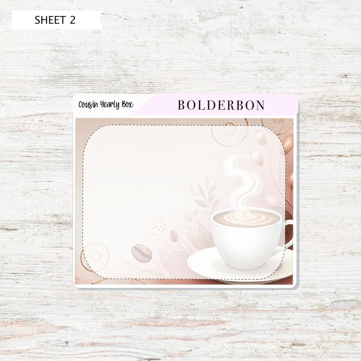 2026 HOBONICHI COUSIN Yearly View || Coffee Calendar Stickers, Year At A Glance, A5 Monthly Header Stickers