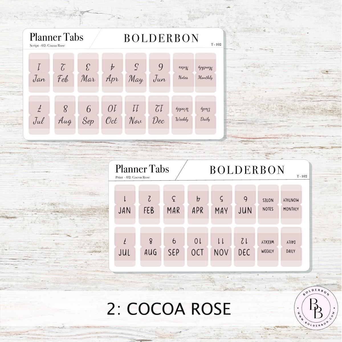 AESTHETIC PLANNER TABS || Hobonichi Tabs, Weeks, Cousin, A6, B6, Tab Dividers, Monthly Tabs, Tab Stickers, Divider Tabs, Colorful, Minimal