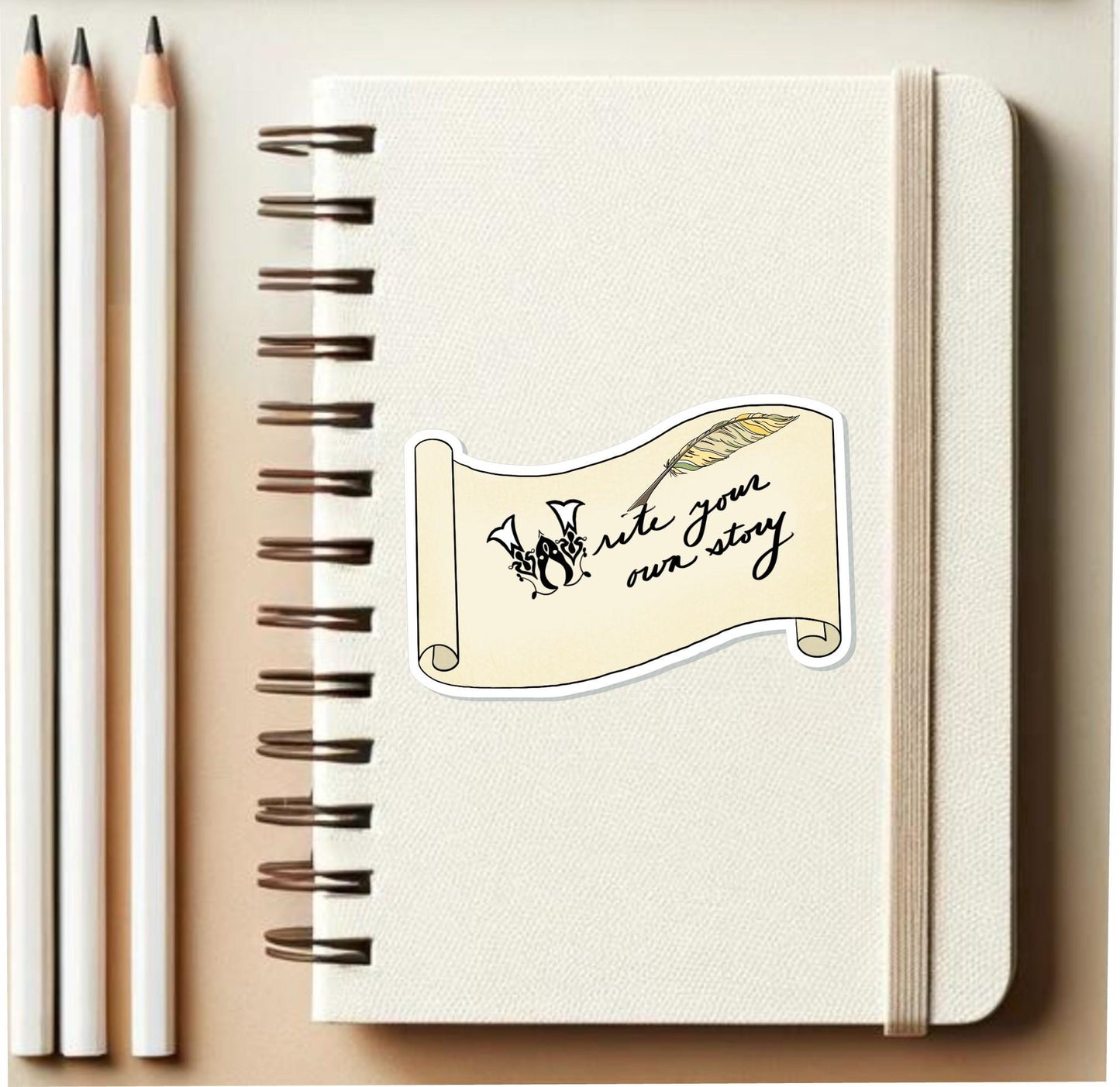 Write Your Own Story Scroll || Book Lover Gift, Perfect for Writer, Author, Planners, Laptops, Journals, Scrapbooking and Craft Projects