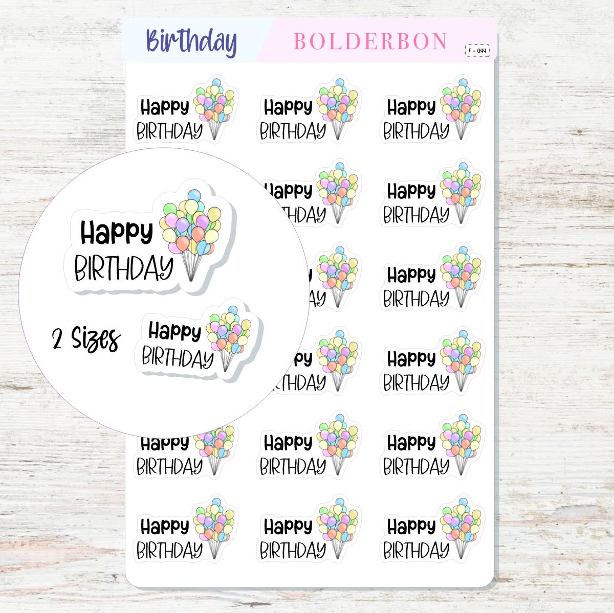 HAPPY BIRTHDAY BALLOON || Planner Stickers