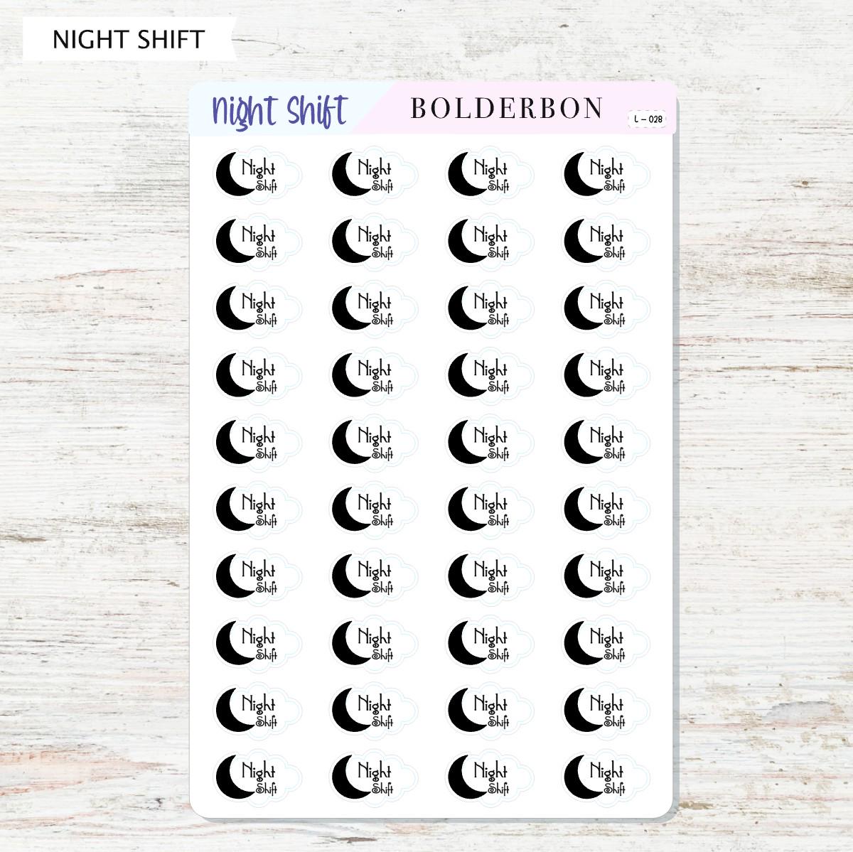 SHIFT STICKERS || Planner Stickers, Nurse Stickers, Doctor Shifts, Functional