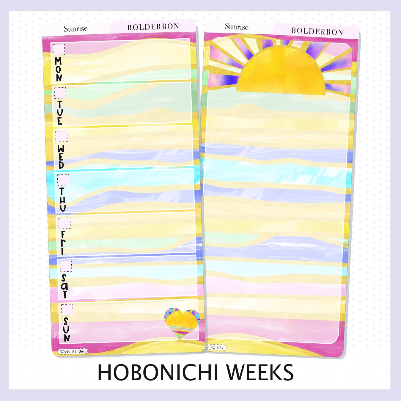 SUNRISE || Hobonichi Weeks Planner Sticker Kit