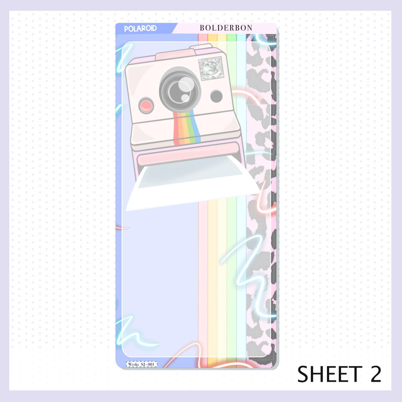 POLAROID || Hobonichi Weeks Planner Sticker Kit