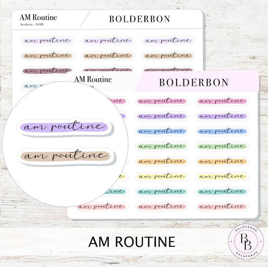 AM ROUTINE || Highlighted Script, Clear or Matte White