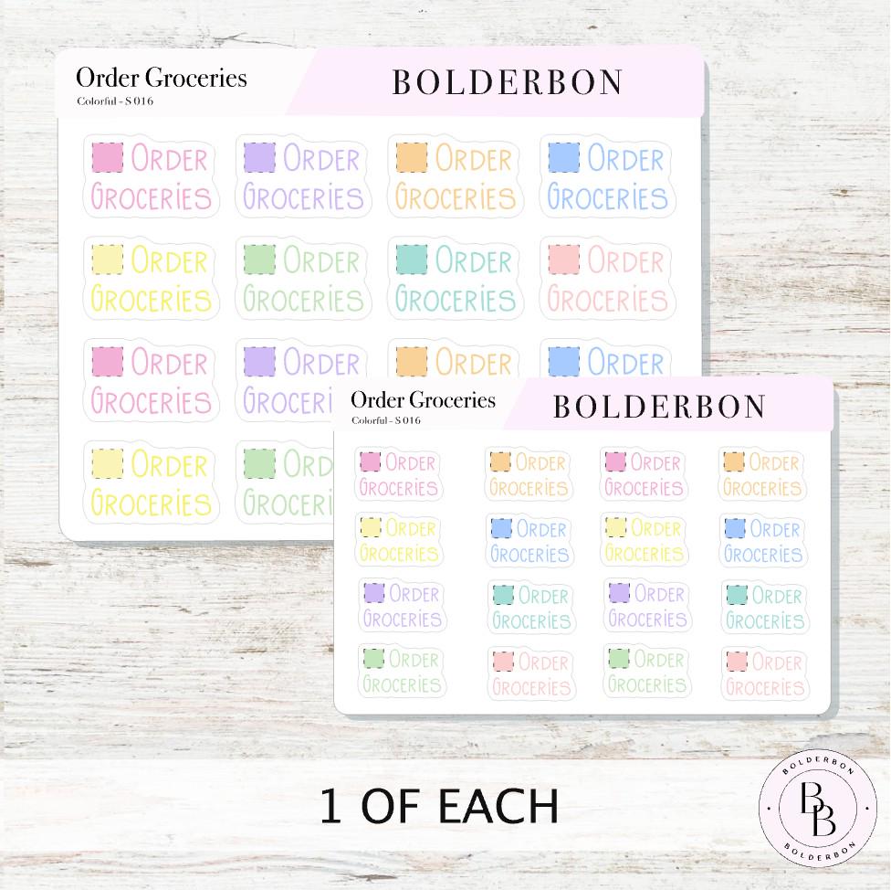 ORDER GROCERIES || Functional Planner Stickers