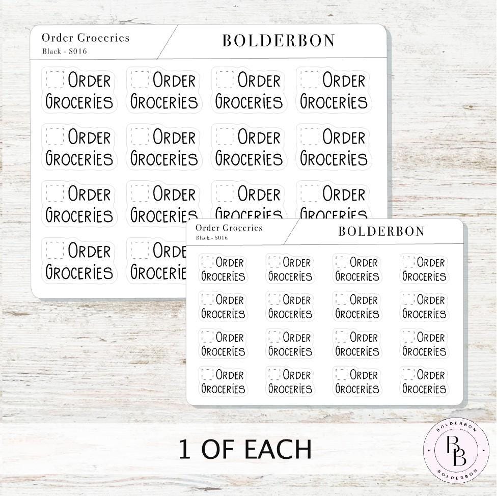 ORDER GROCERIES || Functional Planner Stickers