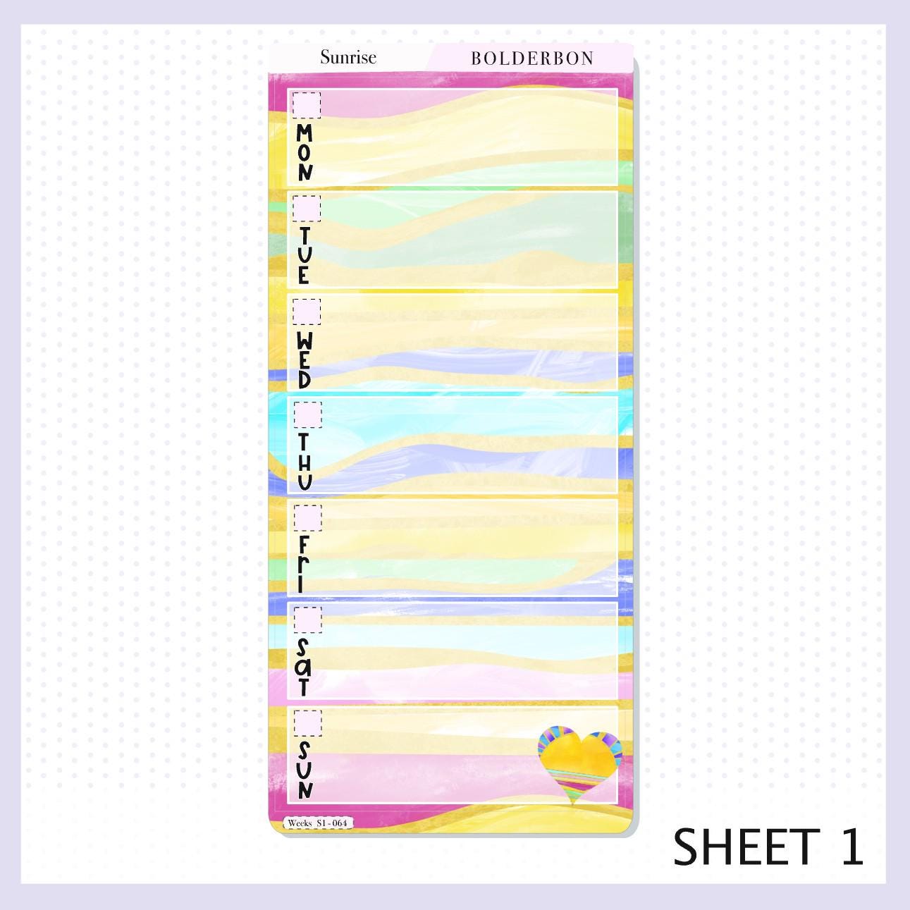SUNRISE || Hobonichi Weeks Planner Sticker Kit