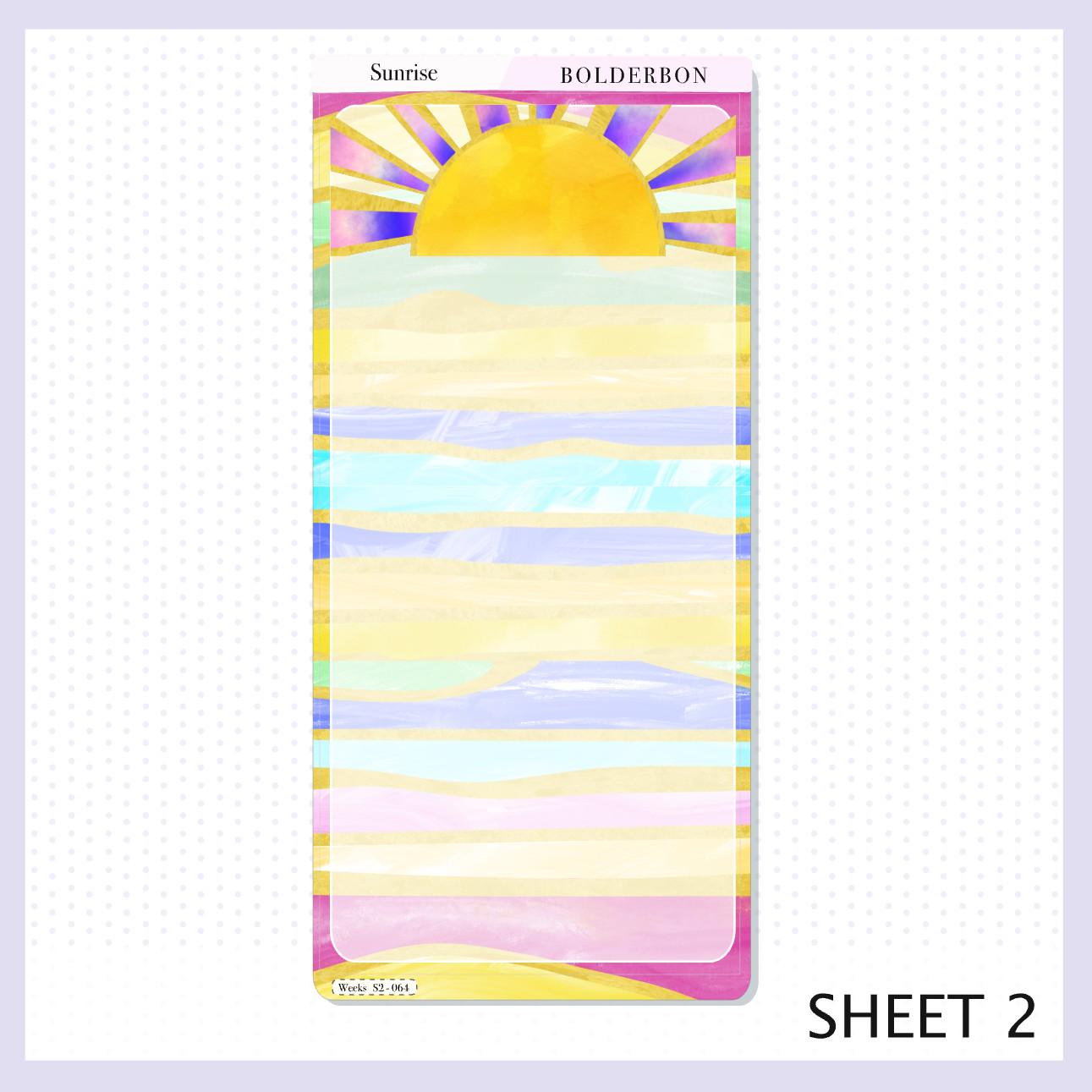 SUNRISE || Hobonichi Weeks Planner Sticker Kit