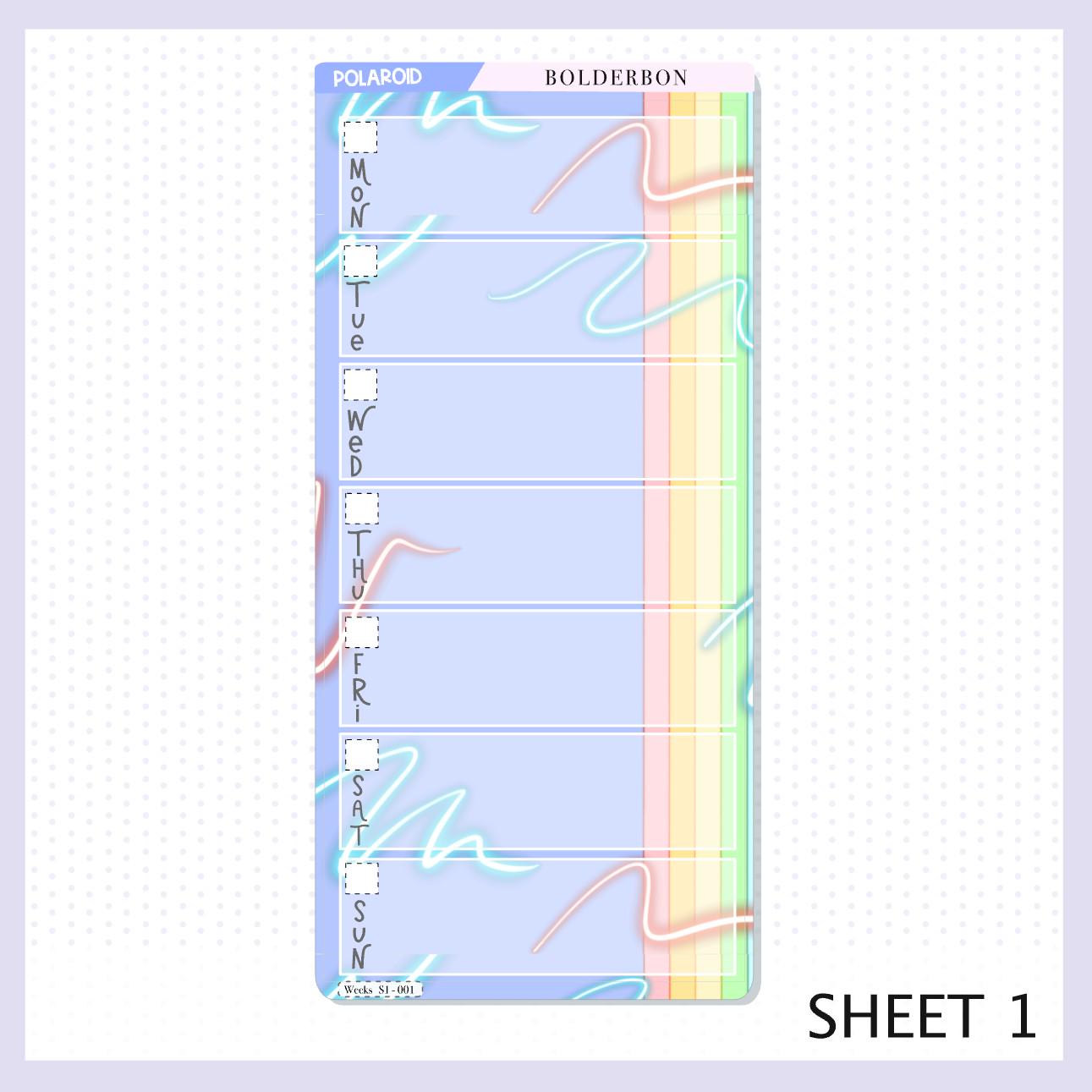 POLAROID || Hobonichi Weeks Planner Sticker Kit