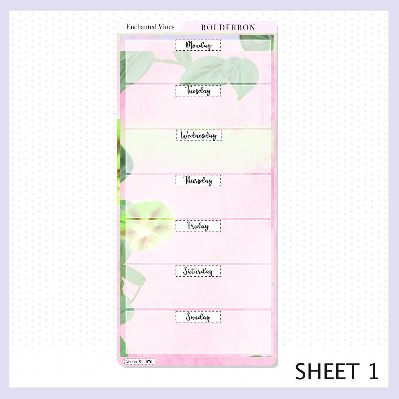 ENCHANTED VINES || Hobonichi Weeks Planner Sticker Kit