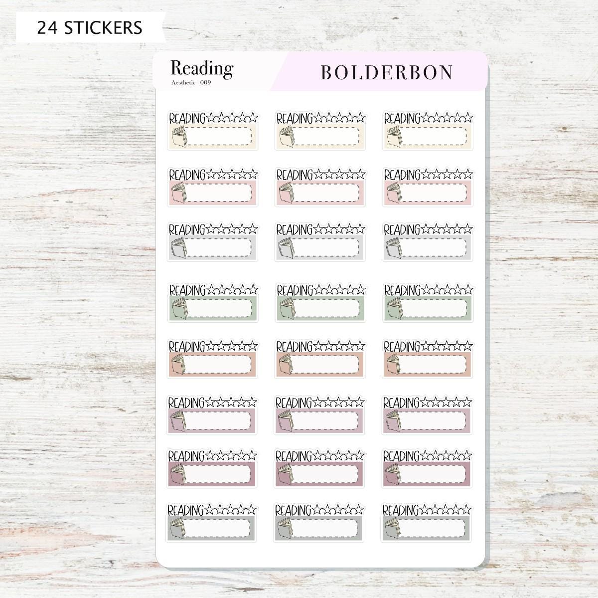 AESTHETIC READING Stickers || Book Review Tracker, Star Rating Stickers