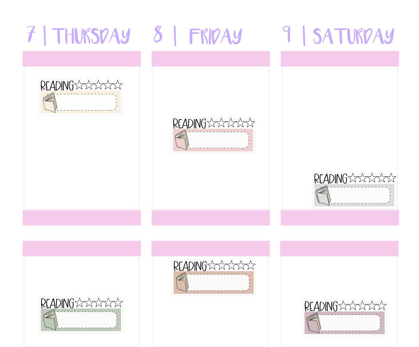 AESTHETIC READING Stickers || Book Review Tracker, Star Rating Stickers