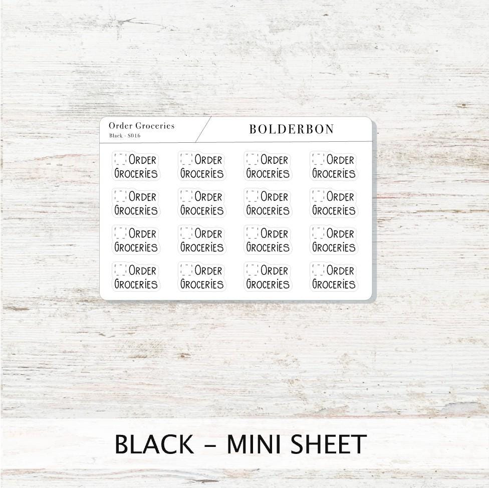 ORDER GROCERIES || Functional Planner Stickers