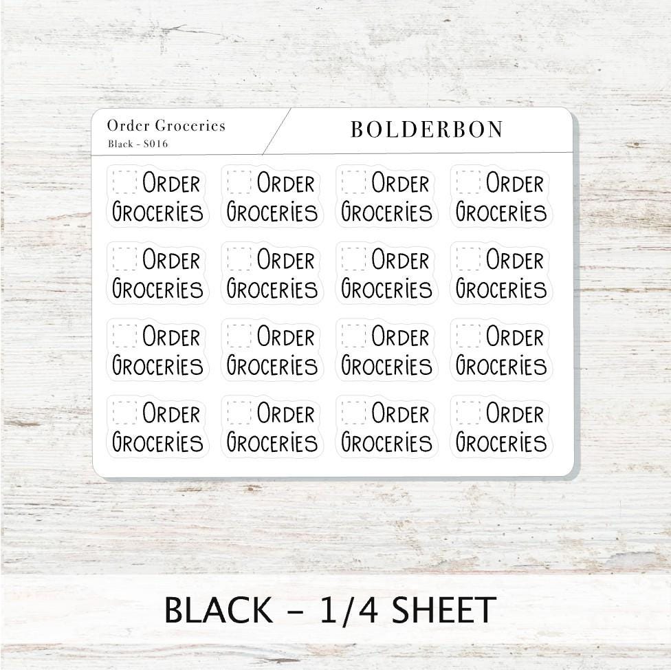 ORDER GROCERIES || Functional Planner Stickers