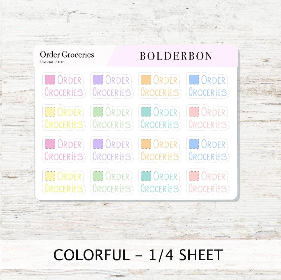 ORDER GROCERIES || Functional Planner Stickers