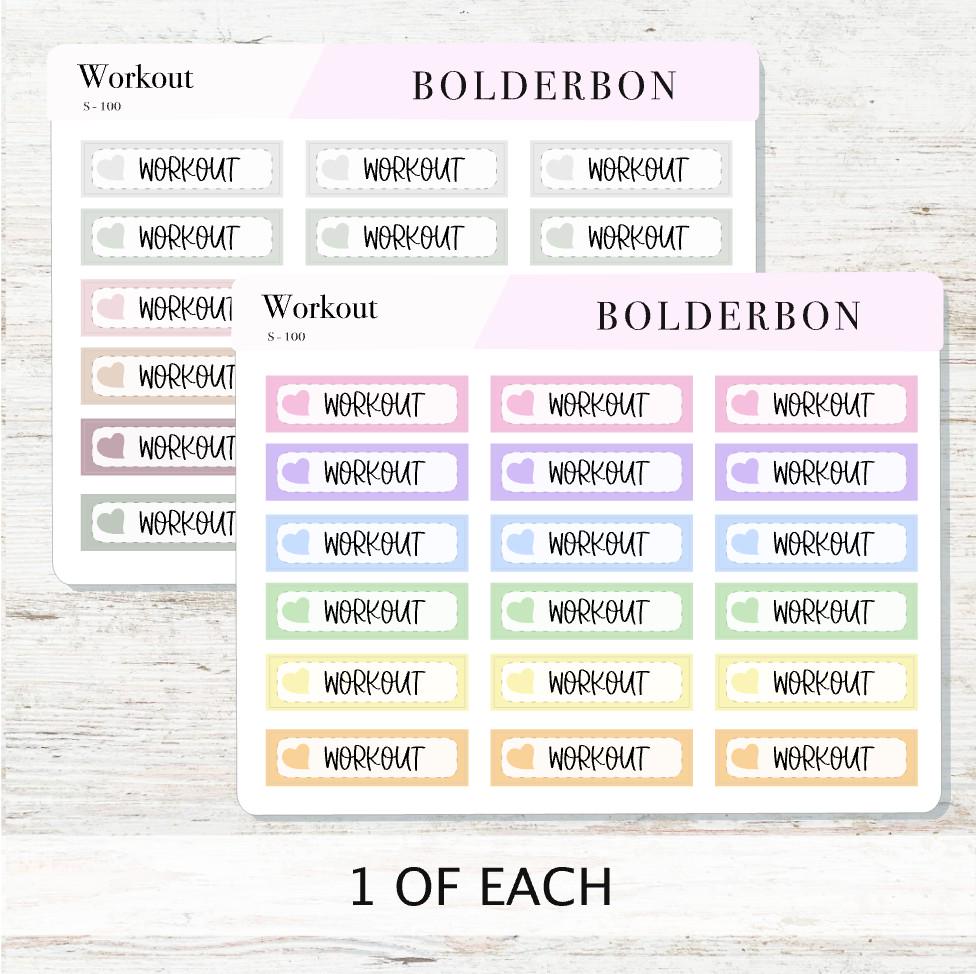 WORKOUT || Functional Planner Stickers