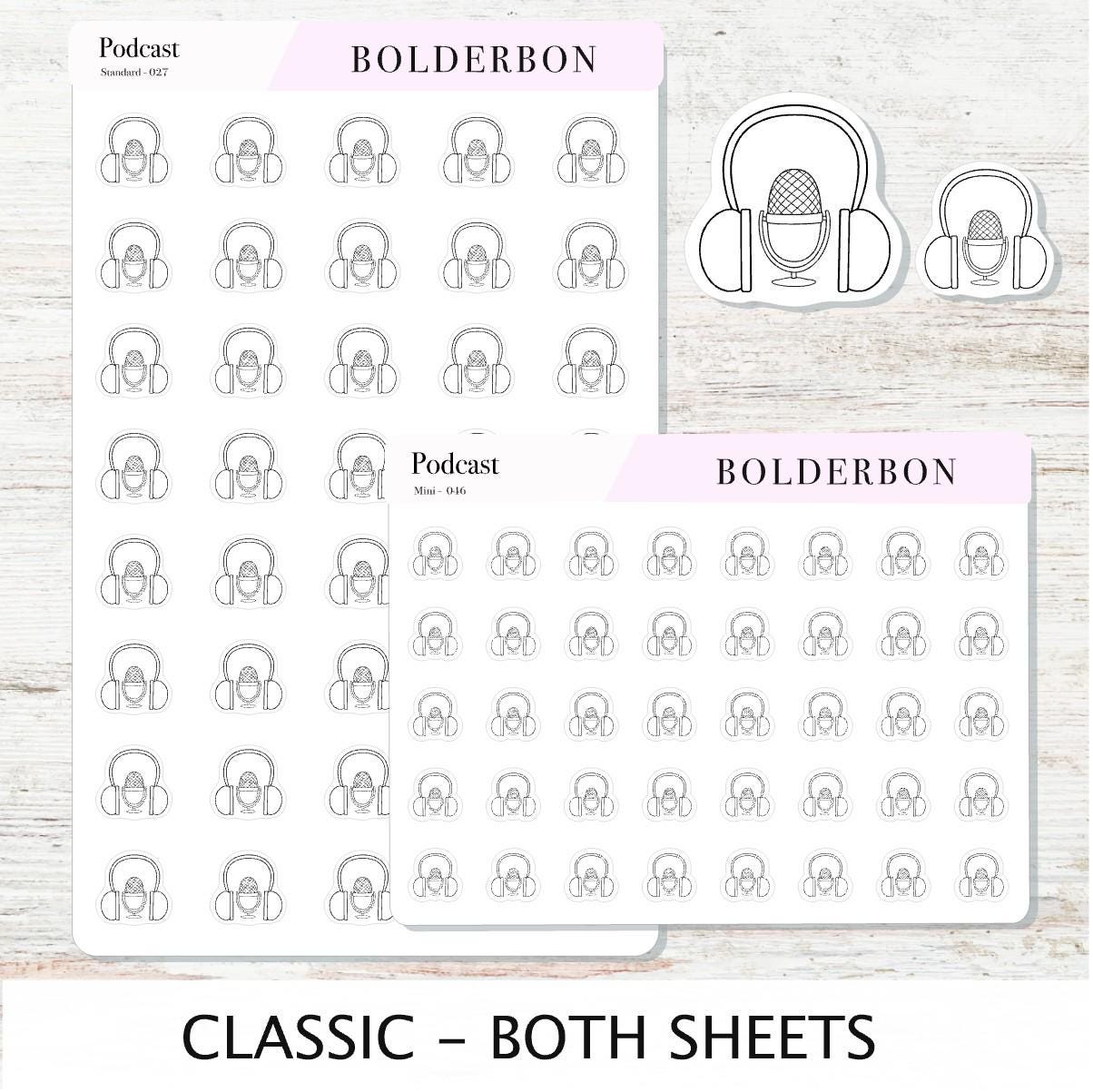 PODCAST Stickers || Podcasting, YouTube + Voiceover Icon Labels for Planners, Journals, or Content Creators