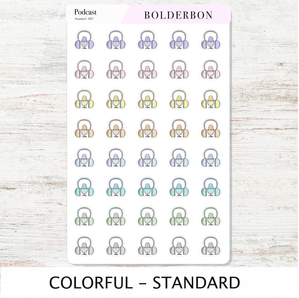 PODCAST Stickers || Podcasting, YouTube + Voiceover Icon Labels for Planners, Journals, or Content Creators