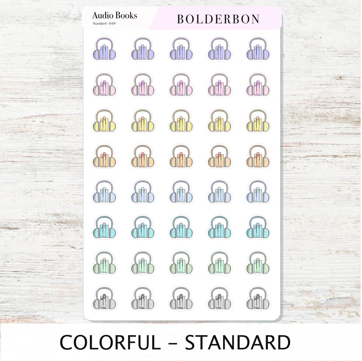 AUDIO BOOKS Stickers || Cute, Aesthetic and Classic Icon Labels, Listening To for Planners, Journals