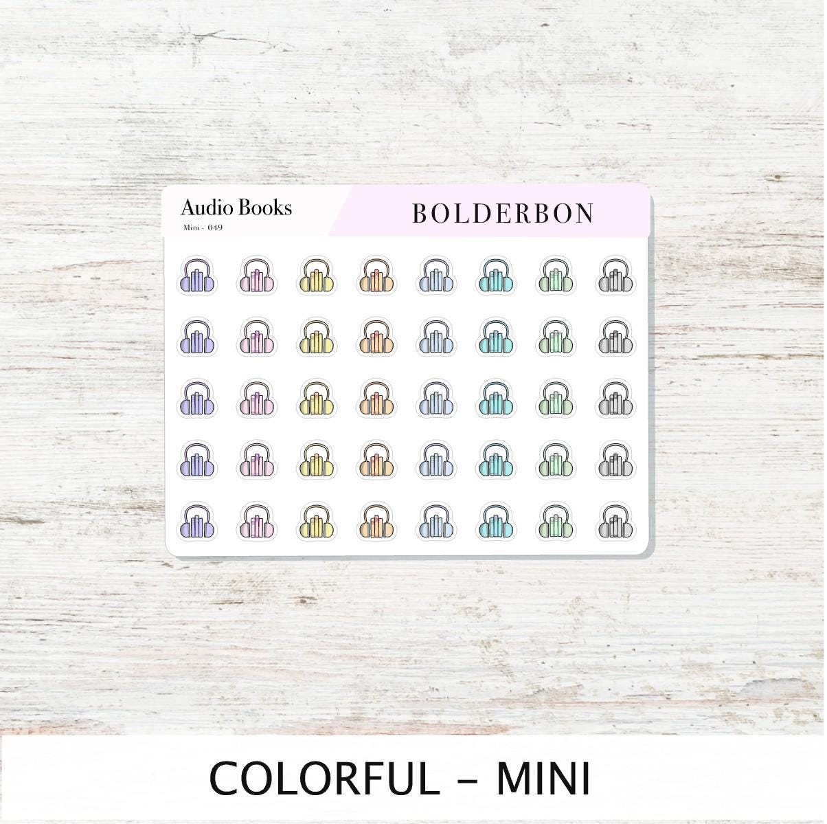 AUDIO BOOKS Stickers || Cute, Aesthetic and Classic Icon Labels, Listening To for Planners, Journals