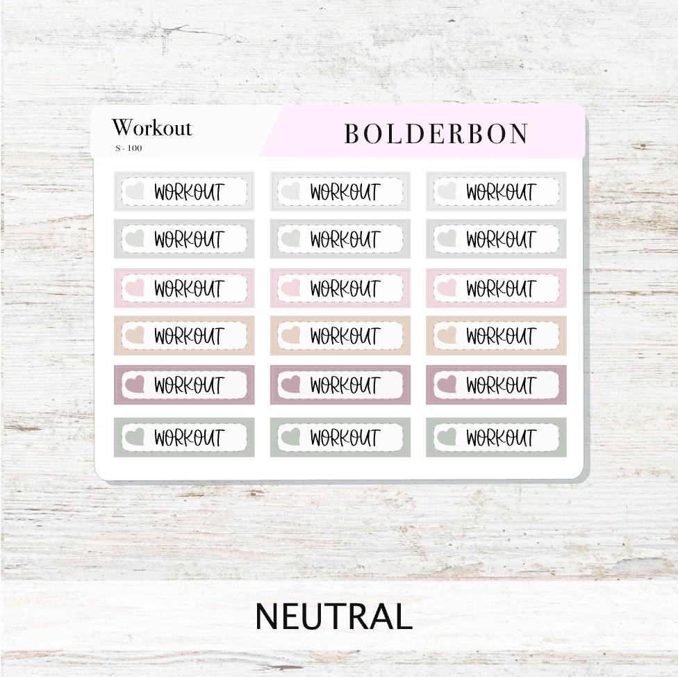 WORKOUT || Functional Planner Stickers