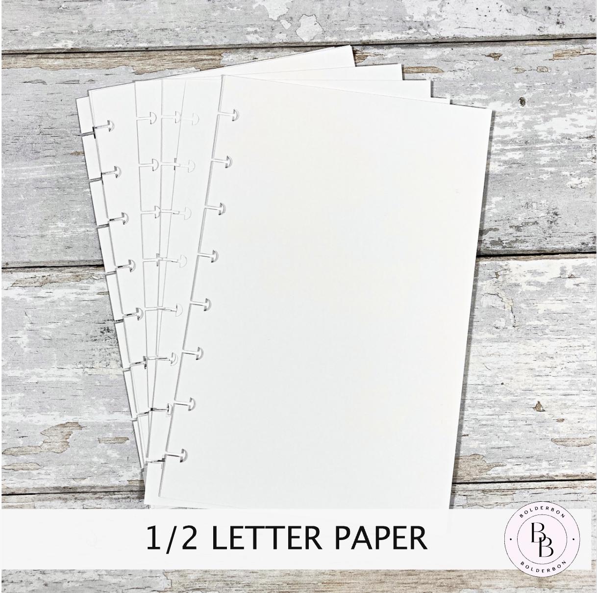 Discbound Notebook || Half Letter or B6 Size, Clear Cover, 7 or 8 Disc Planner, Minimalist Blank Journal, Refillable Paper