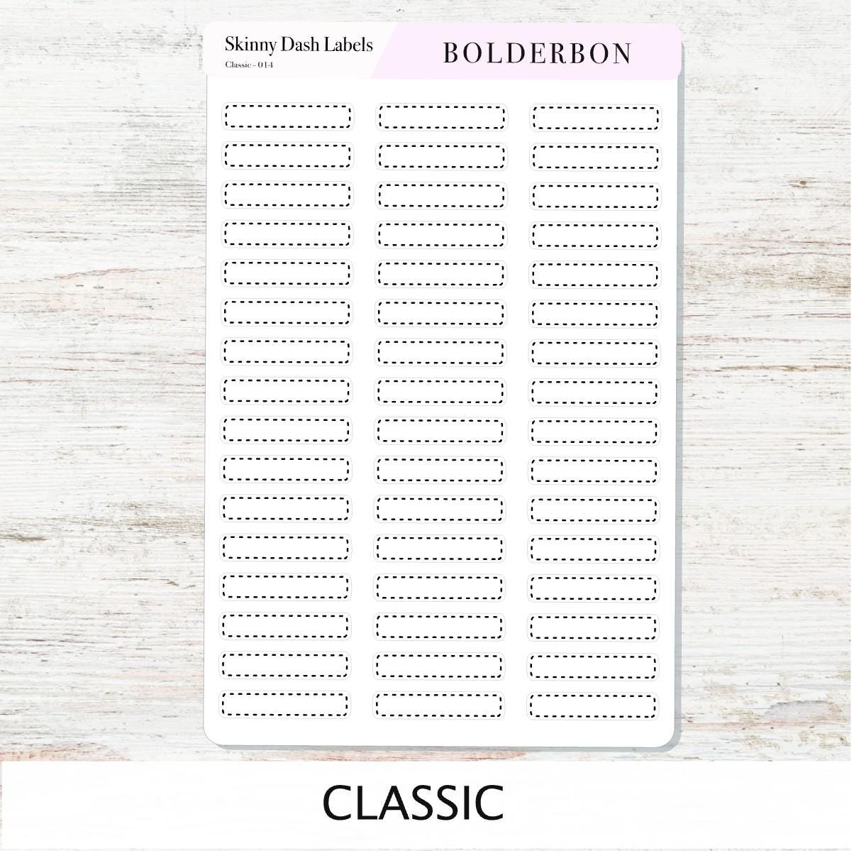 SKINNY DASH Labels || 3 Color Palettes, Planner Stickers, Minimal Aesthetic