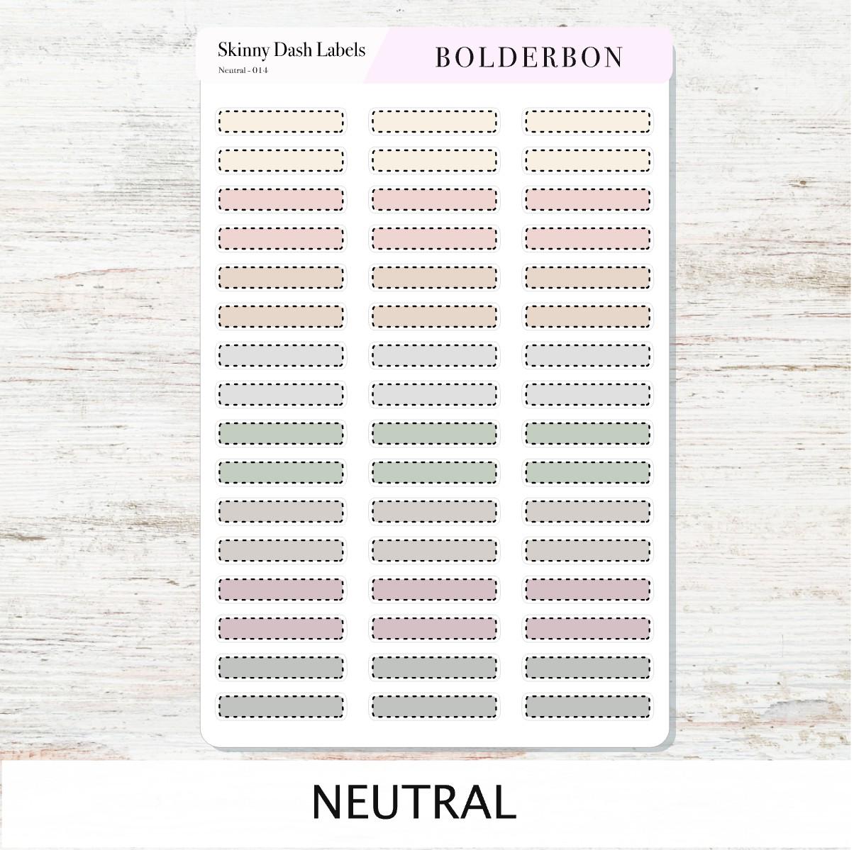 SKINNY DASH Labels || 3 Color Palettes, Planner Stickers, Minimal Aesthetic