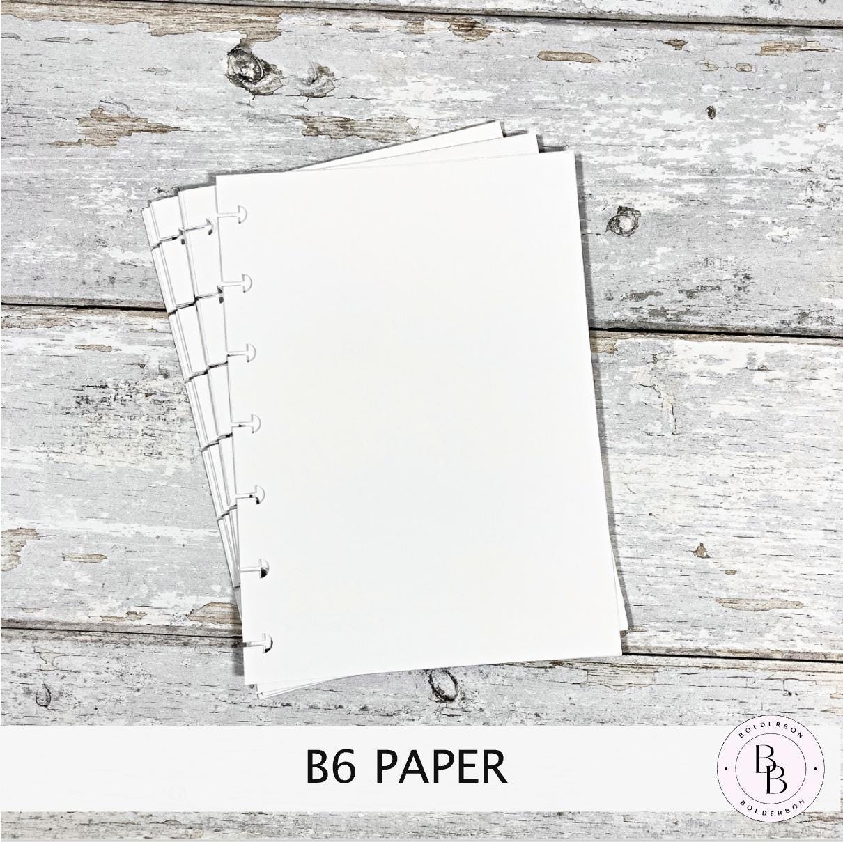 Discbound Notebook || Half Letter or B6 Size, Clear Cover, 7 or 8 Disc Planner, Minimalist Blank Journal, Refillable Paper