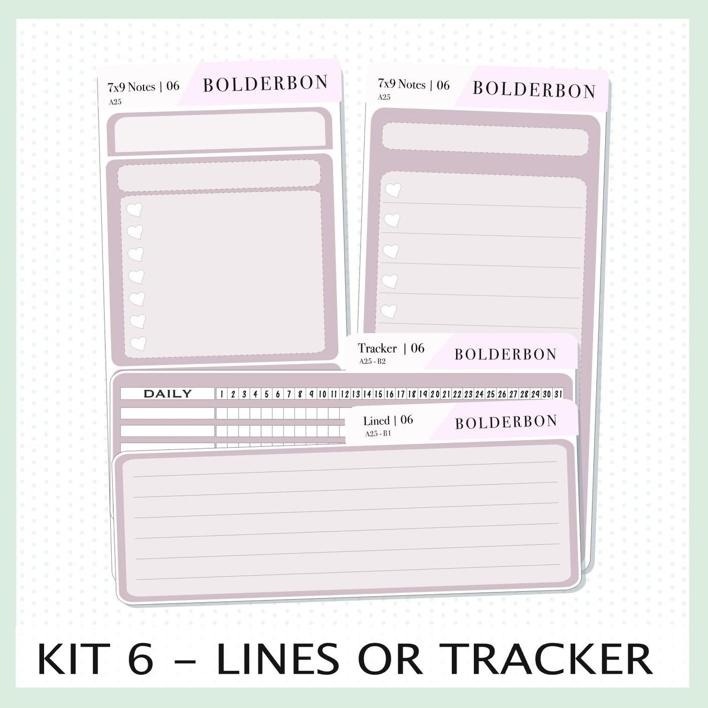 7x9 Notes Kit EC Bouquet || For 2025/2026 Erin Condren Planners • Dashboard • Vertical • Daily Duo • Hourly • Compact Vertical • Horizontal
