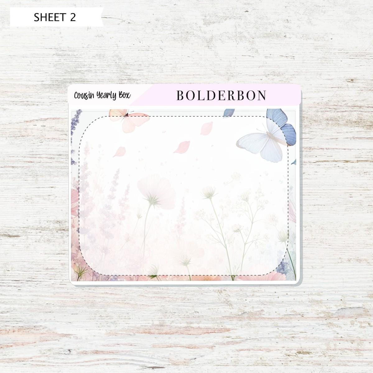2026 HOBONICHI COUSIN Yearly View || Meadow Calendar Stickers, Year At A Glance, A5 Monthly Header Stickers