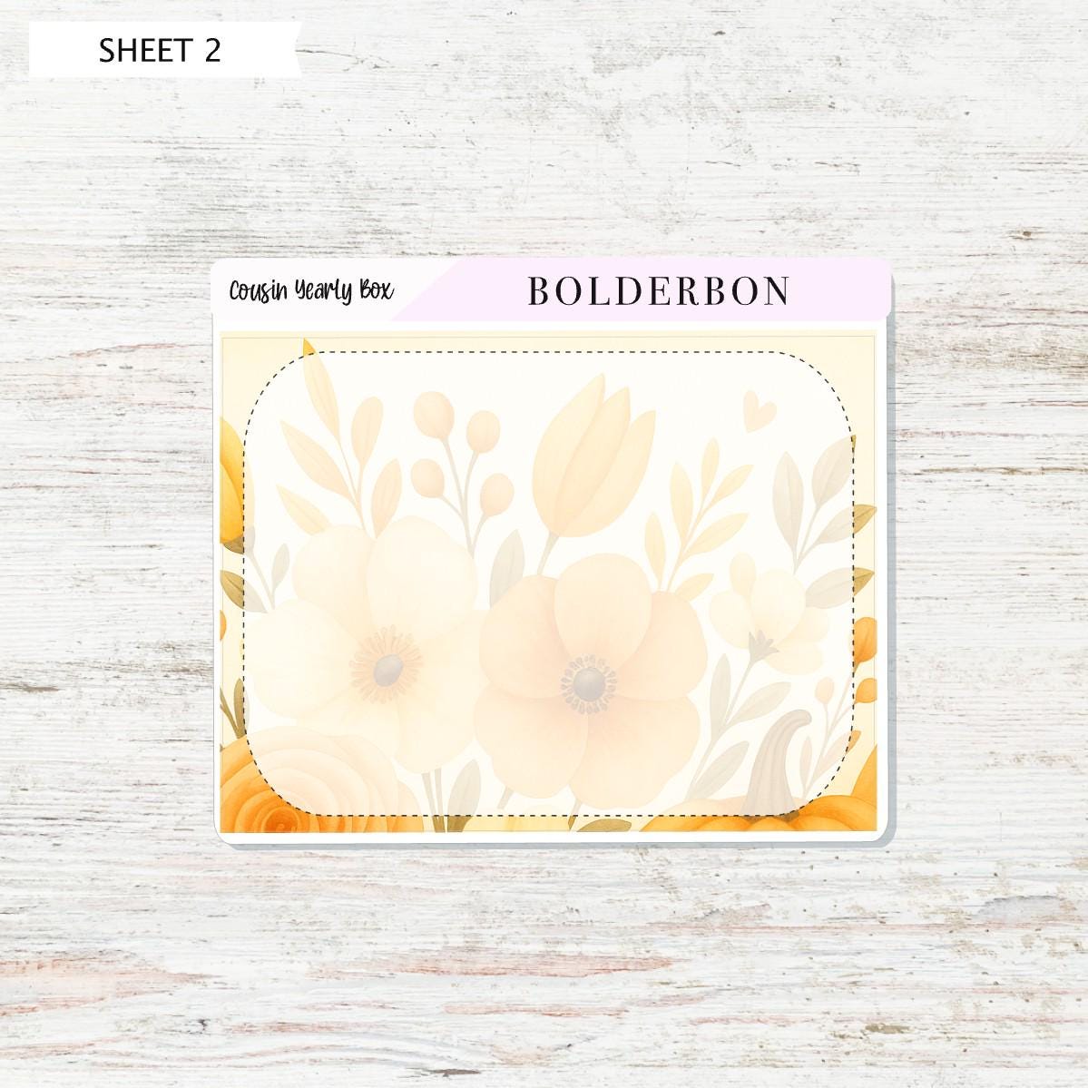 2026 HOBONICHI COUSIN Yearly View || Marigold Calendar Stickers, Year At A Glance, A5 Monthly Header Stickers