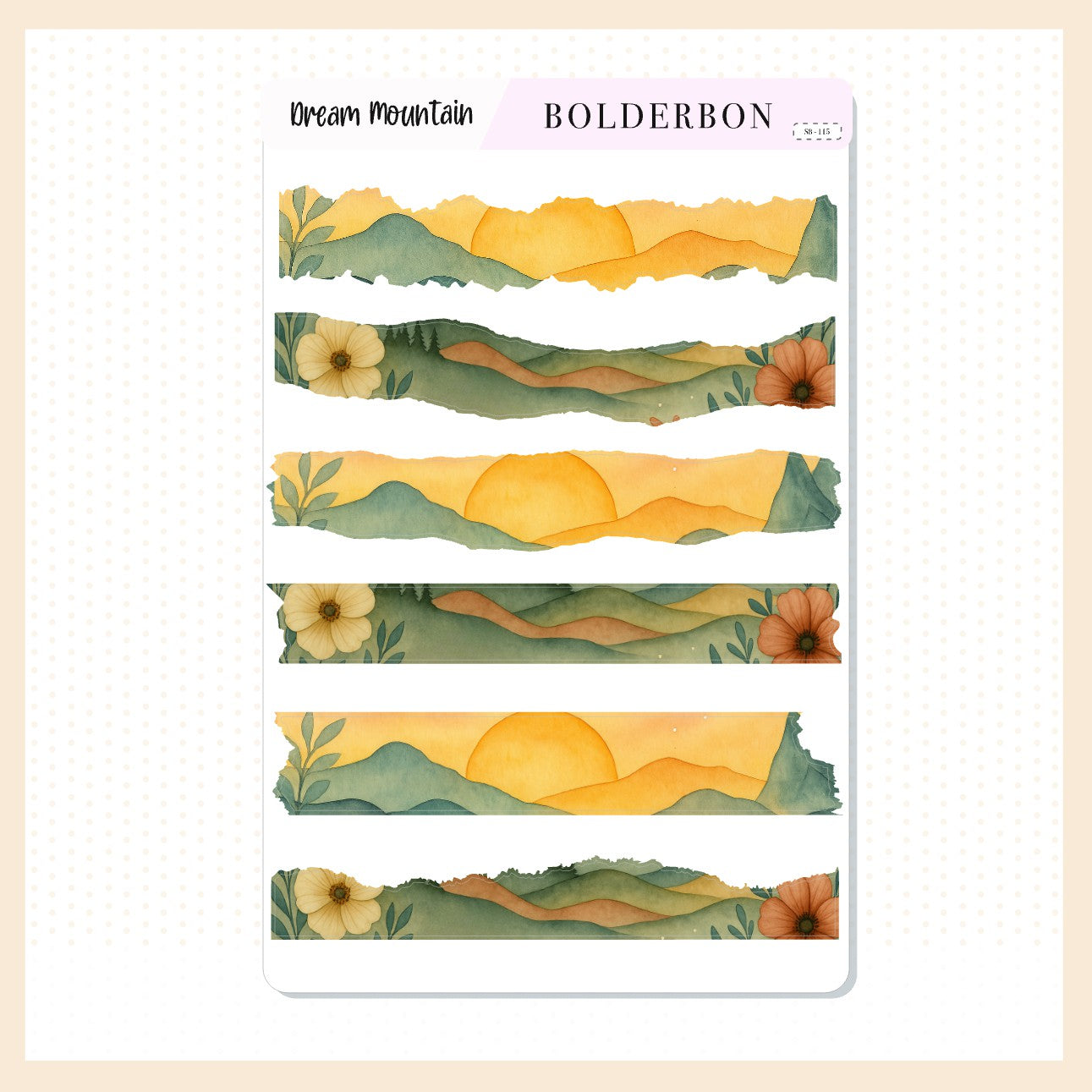DREAM MOUNTAIN || Washi Journal Stickers
