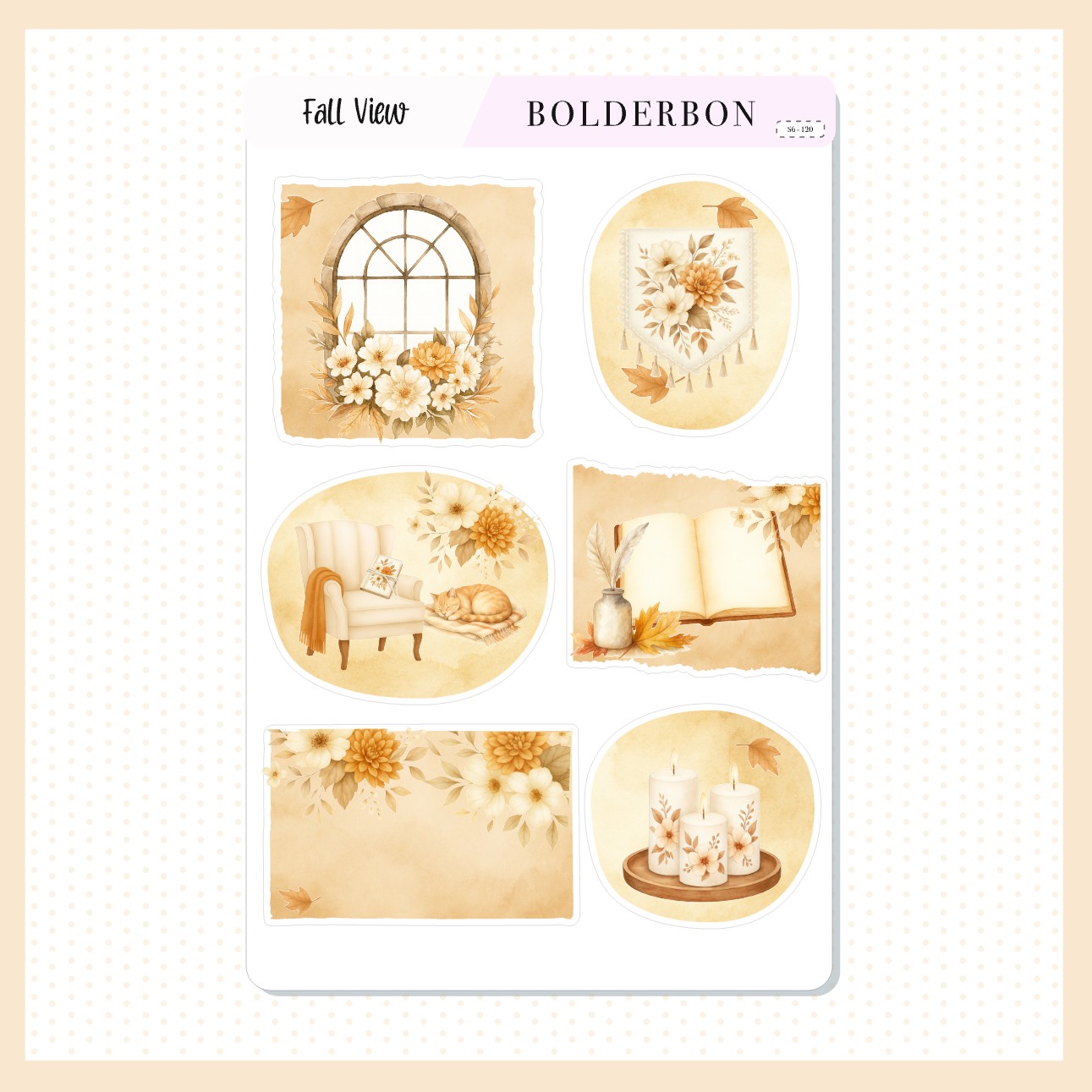FALL VIEW || Decorative Scene Journal Stickers