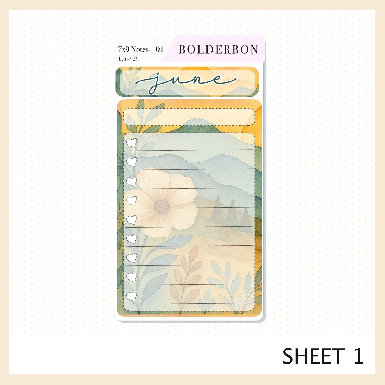 May 7x9 Notes Kit || Painter's Palette Theme, Planner Sticker Kit for Erin Condren Dashboard