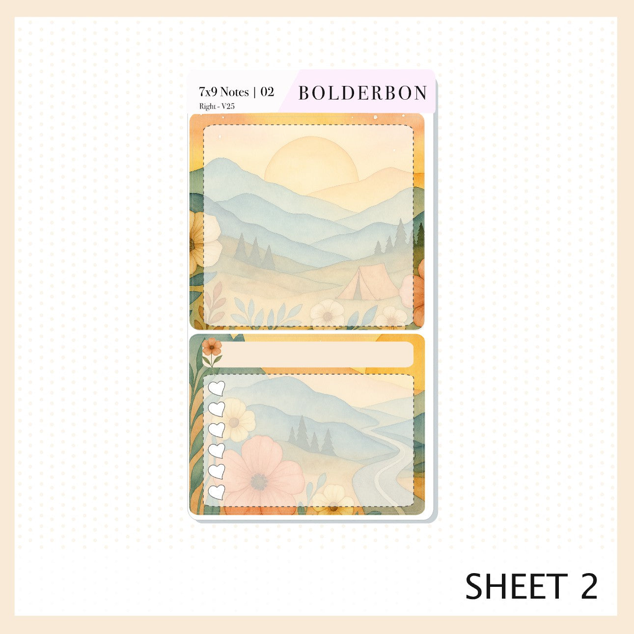 May 7x9 Notes Kit || Painter's Palette Theme, Planner Sticker Kit for Erin Condren Dashboard